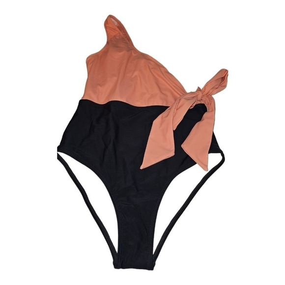CUPSHE One Piece Swimsuit Wrap Color Block Tie Side Size Sm. - Picture 5 of 8